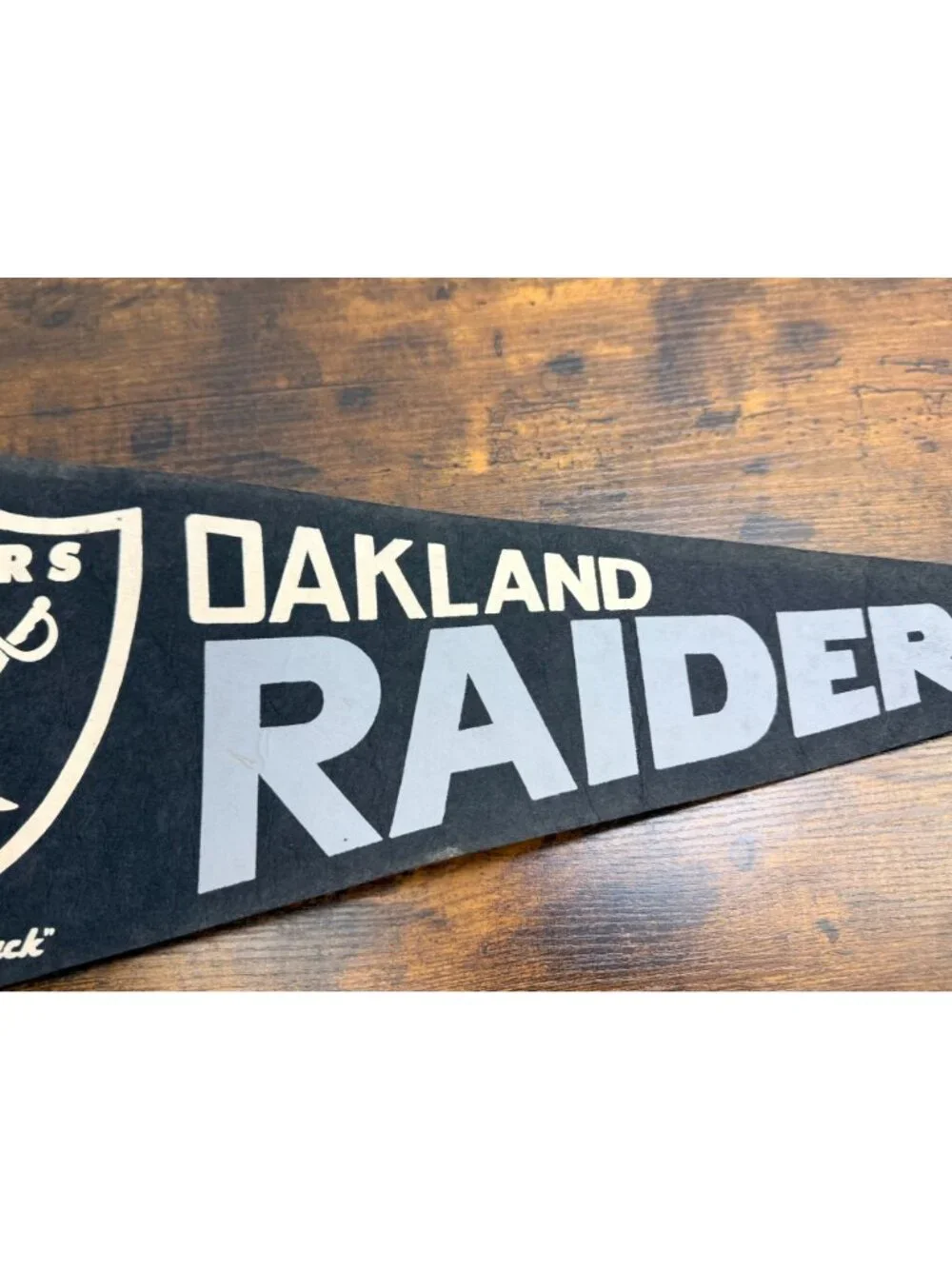Vintage Oakland Raiders NFL Pennant With Logo & 